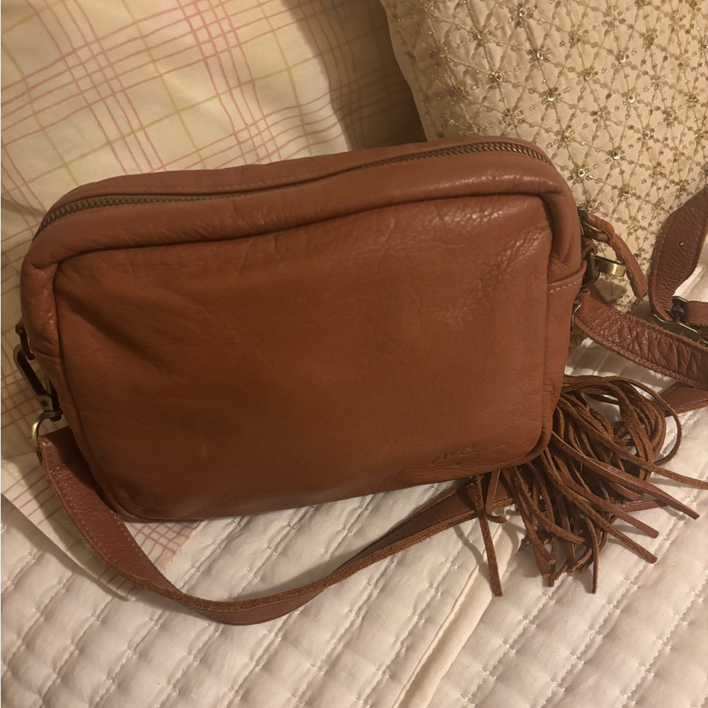 Perfect for Festival Season! Molly G Leather Crossbody Camera Bag w/ Tassel